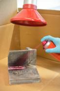 Penetrant onderzoek van een lasverbinding Penetrant onderzoek van een lasverbinding